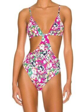 Maaji Mimi Zinnia Trikini One Piece Reversible Swimsuit large, medium  New